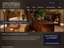 Tablet Screenshot of prestigesolidwood.ca